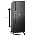 Skyrun 118L Double Door Top Mount Fridge (BCD-118HC) - Black